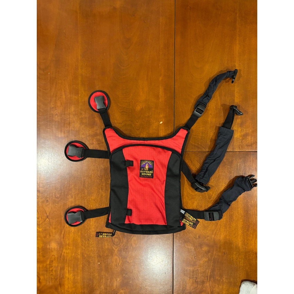 Outward Hound Pet Travel Gear Dog Carrier Backpack Red Black Medium Adjustable